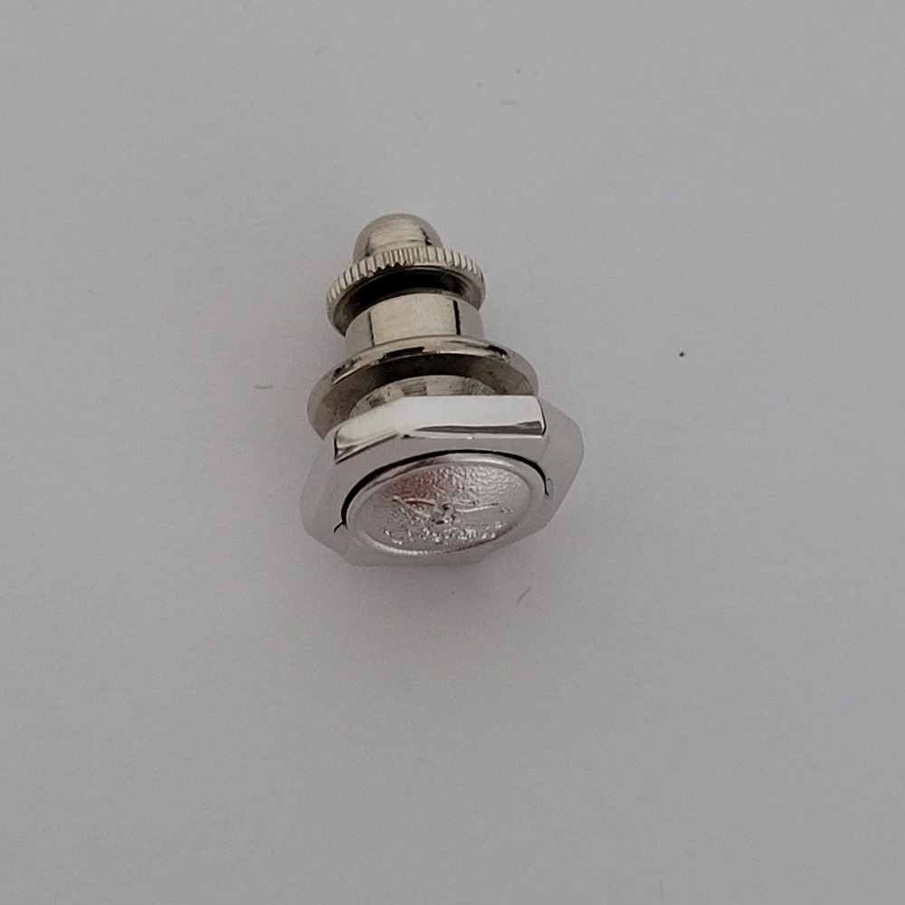 Burberrys Vintage Silver Tone Prorsum Knight Octagon Lapel Pin Tie Tack Logo - Picture 2 of 6